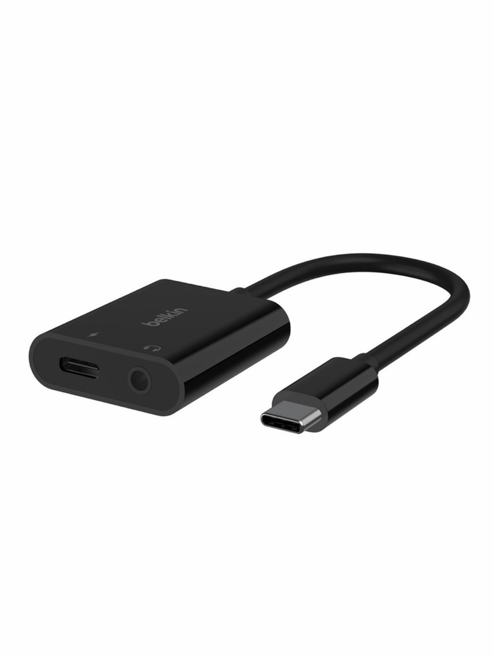 Belkin Rockstar™ 3.5mm Audio with USB-C Charge Adaptor - Black (new)